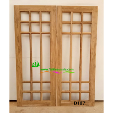ประตูไม้สักบานเดี่ยว รหัส D107